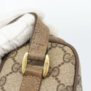 GUCCI GG Supreme Shoulder Bag PVC Beige Gold Auth bs35769-10