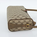 GUCCI GG Supreme Shoulder Bag PVC Beige Gold Auth bs35769-4