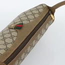 GUCCI GG Supreme Shoulder Bag PVC Beige Gold Auth bs35769-6