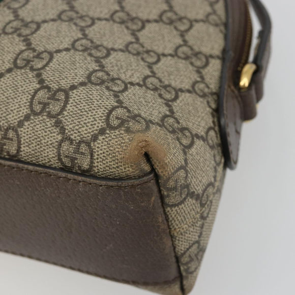 GUCCI GG Supreme Shoulder Bag PVC Beige Gold 499621 Auth bs35770
