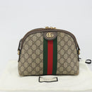 GUCCI GG Supreme Shoulder Bag PVC Beige Gold 499621 Auth bs35770-24