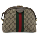 GUCCI GG Supreme Shoulder Bag PVC Beige Gold 499621 Auth bs35770-3