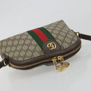 GUCCI GG Supreme Shoulder Bag PVC Beige Gold 499621 Auth bs35770-6