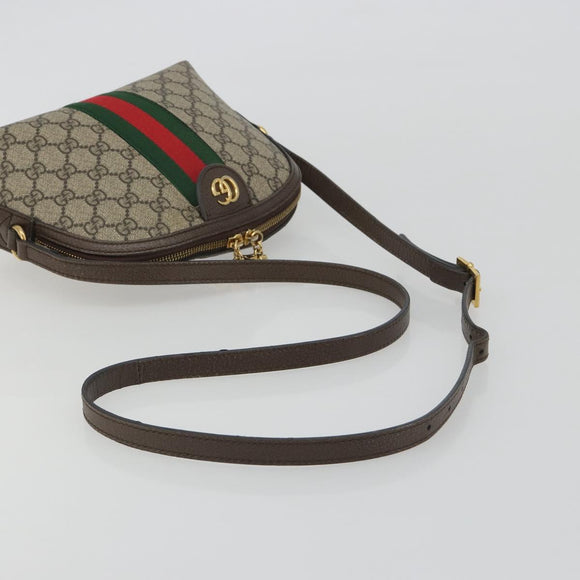 GUCCI GG Supreme Shoulder Bag PVC Beige Gold 499621 Auth bs35770