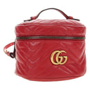 GUCCI Shoulder Bag Leather Red Gold 598594 Auth bs35771V-1