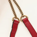 GUCCI Shoulder Bag Leather Red Gold 598594 Auth bs35771V-17