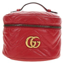 GUCCI Shoulder Bag Leather Red Gold 598594 Auth bs35771V-13