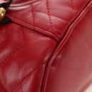 GUCCI Shoulder Bag Leather Red Gold 598594 Auth bs35771V-22