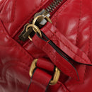 GUCCI Shoulder Bag Leather Red Gold 598594 Auth bs35771V-25