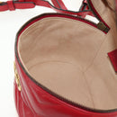 GUCCI Shoulder Bag Leather Red Gold 598594 Auth bs35771V-31