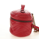 GUCCI Shoulder Bag Leather Red Gold 598594 Auth bs35771V-4