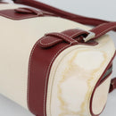 LOEWE Hand Bag Canvas Beige Silver Auth bs35772-12