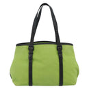 BOTTEGA VENETA Tote Bag Canvas Green Black 256763 Auth bs35773-2