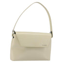 LOEWE Hand Bag Patent Beige Silver Auth bs35774-1