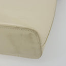 LOEWE Hand Bag Patent Beige Silver Auth bs35774-8