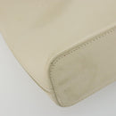 LOEWE Hand Bag Patent Beige Silver Auth bs35774-15