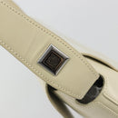 LOEWE Hand Bag Patent Beige Silver Auth bs35774-9