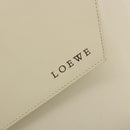 LOEWE Hand Bag Patent Beige Silver Auth bs35774-18