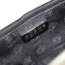 LOEWE Hand Bag Patent Beige Silver Auth bs35774-19