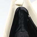 LOEWE Hand Bag Patent Beige Silver Auth bs35774-21