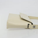 LOEWE Hand Bag Patent Beige Silver Auth bs35774-3