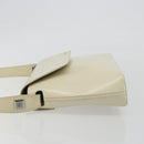 LOEWE Hand Bag Patent Beige Silver Auth bs35774-4