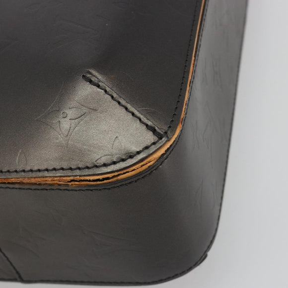 LOUIS VUITTON Monogram Mat Malden Hand Bag Black M55132 LV Auth bs35776