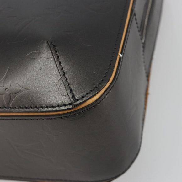 LOUIS VUITTON Monogram Mat Malden Hand Bag Black M55132 LV Auth bs35776