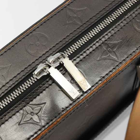 LOUIS VUITTON Monogram Mat Malden Hand Bag Black M55132 LV Auth bs35776