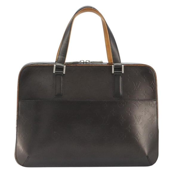 LOUIS VUITTON Monogram Mat Malden Hand Bag Black M55132 LV Auth bs35776