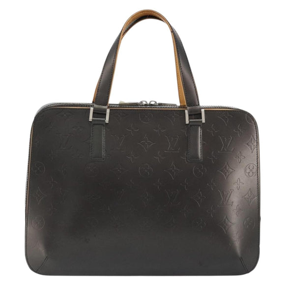LOUIS VUITTON Monogram Mat Malden Hand Bag Black M55132 LV Auth bs35776