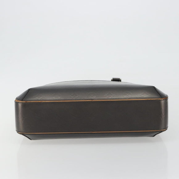 LOUIS VUITTON Monogram Mat Malden Hand Bag Black M55132 LV Auth bs35776