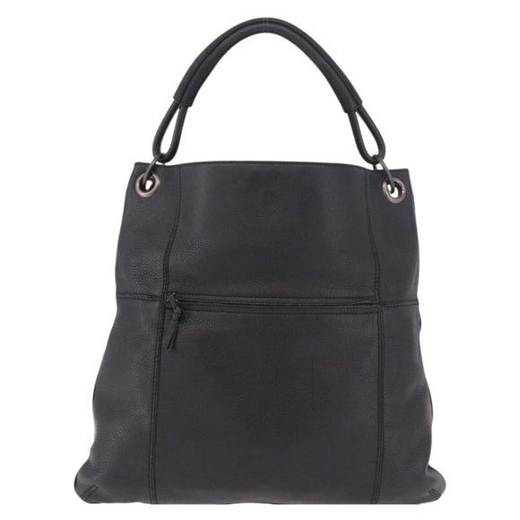 BOTTEGA VENETA Hand Bag Outlet Leather Black 115778 Auth bs35781