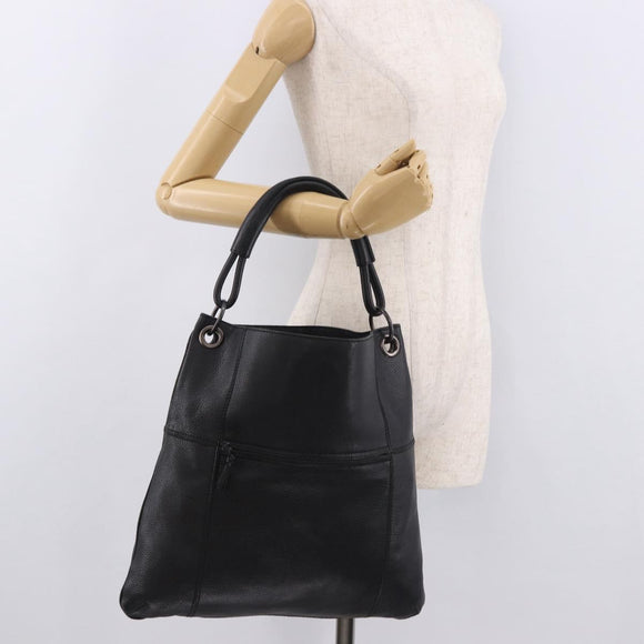 BOTTEGA VENETA Hand Bag Outlet Leather Black 115778 Auth bs35781