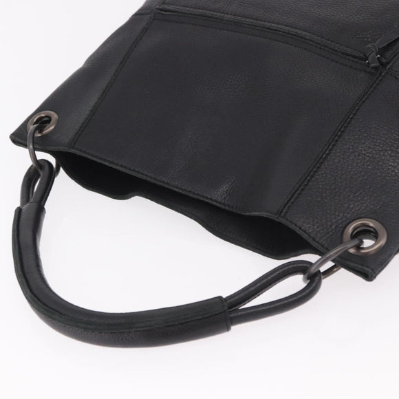 BOTTEGA VENETA Hand Bag Outlet Leather Black 115778 Auth bs35781