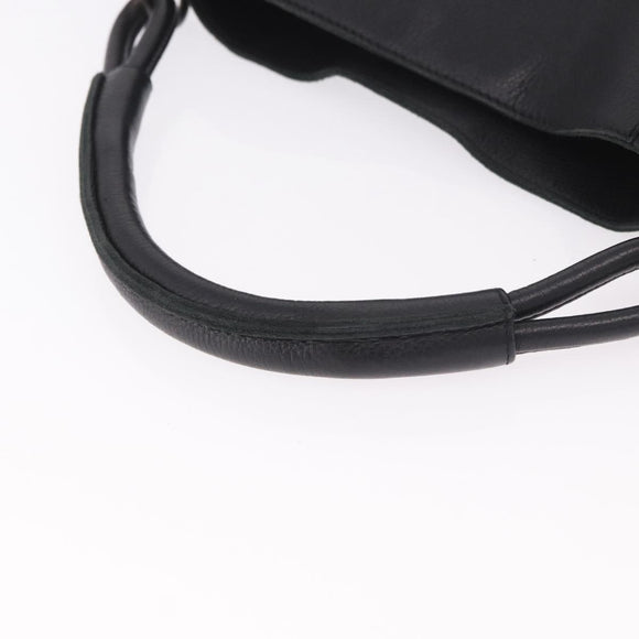 BOTTEGA VENETA Hand Bag Outlet Leather Black 115778 Auth bs35781