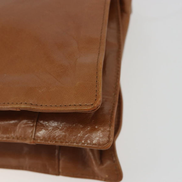 BOTTEGA VENETA Shoulder Bag Leather Brown Gold Auth bs35782