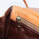 BOTTEGA VENETA Shoulder Bag Leather Brown Gold Auth bs35782-20