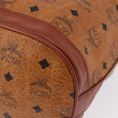 MCM Vicetos Shoulder Bag Leather Brown Gold Auth bs35784-11