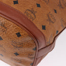 MCM Vicetos Shoulder Bag Leather Brown Gold Auth bs35784-13