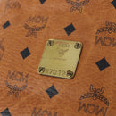 MCM Vicetos Shoulder Bag Leather Brown Gold Auth bs35784-14