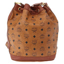 MCM Vicetos Shoulder Bag Leather Brown Gold Auth bs35784-3