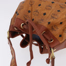 MCM Vicetos Shoulder Bag Leather Brown Gold Auth bs35784-6