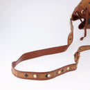 MCM Vicetos Shoulder Bag Leather Brown Gold Auth bs35784-7