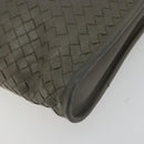 BOTTEGA VENETA INTRECCIATO Business Bag Leather 2way Gray Auth bs35785-15