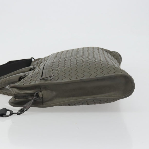 BOTTEGA VENETA INTRECCIATO Business Bag Leather 2way Gray Auth bs35785