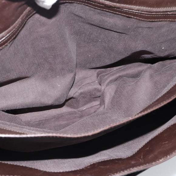 BOTTEGA VENETA INTRECCIATO Business Bag Black Silver 155172 Auth bs35786