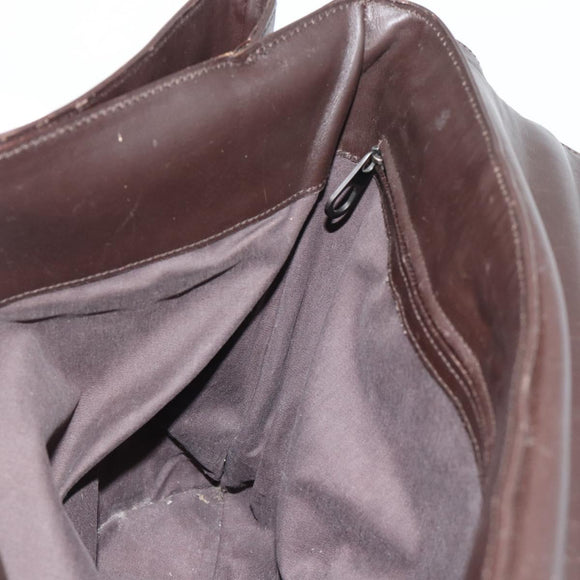 BOTTEGA VENETA INTRECCIATO Business Bag Black Silver 155172 Auth bs35786