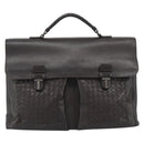 BOTTEGA VENETA INTRECCIATO Business Bag Black Silver 155172 Auth bs35786-13