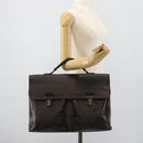 BOTTEGA VENETA INTRECCIATO Business Bag Black Silver 155172 Auth bs35786-24